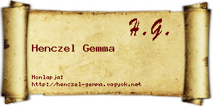 Henczel Gemma névjegykártya